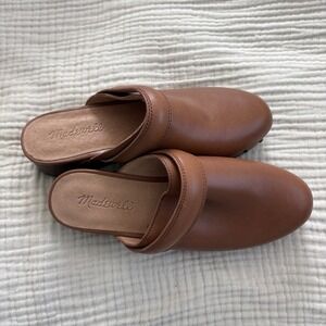 MADEWELL Women's Cecily Clog in‎ Oiled Leather English Saddle Size 6.5